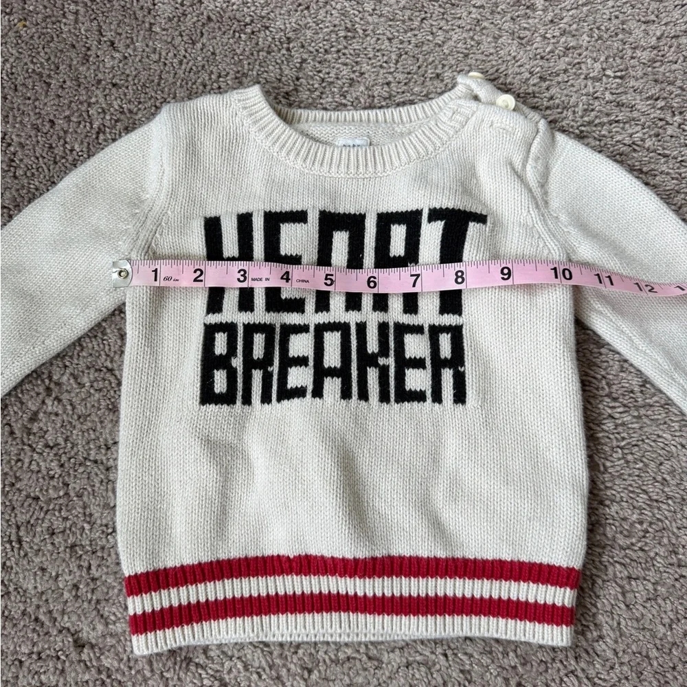Baby GAP cream knit Sweater w/ Black 